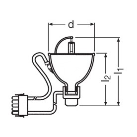 Ampoule XENON 300 W COMPACTE avec connecteur